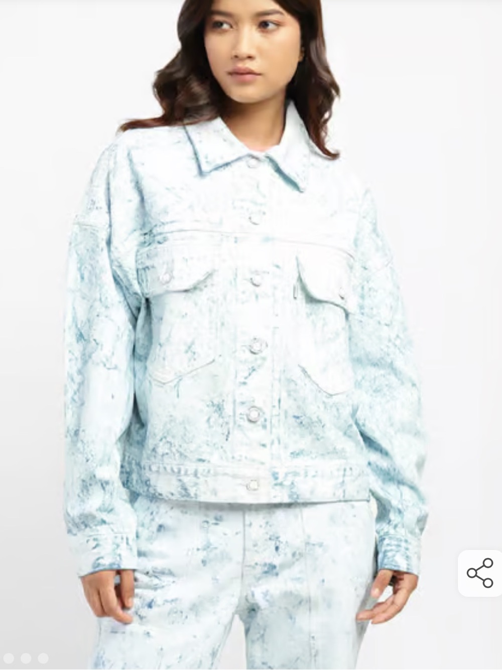 LEVI’S X DEEPIKA PADUKONE Tie Dyes Cropped  Denim Jacket Size Small BRAND NEW